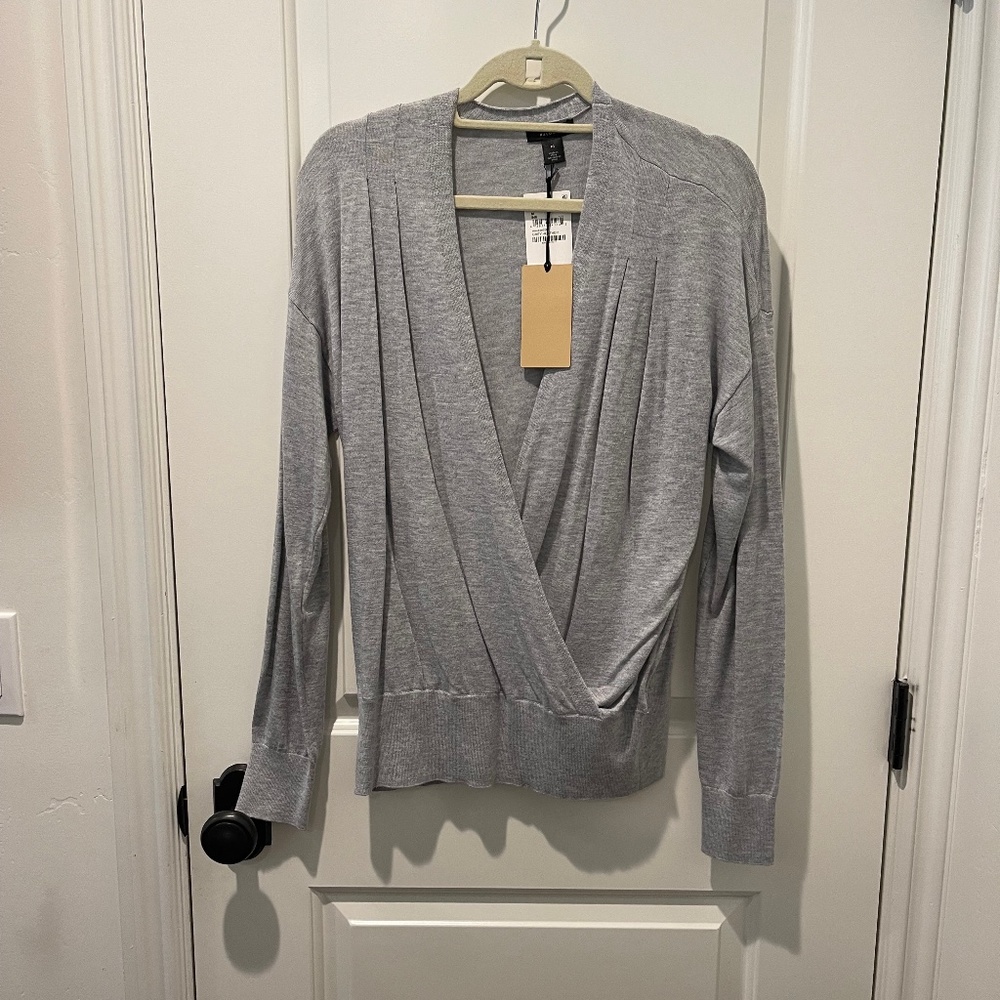 Gray V-Neck Sweater